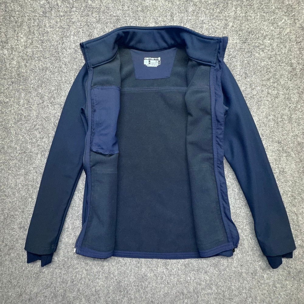 Carhartt Modern Fit Full Zip Fleece Lined Jacket Navy Blue Womens XS - Picture 4 of 11